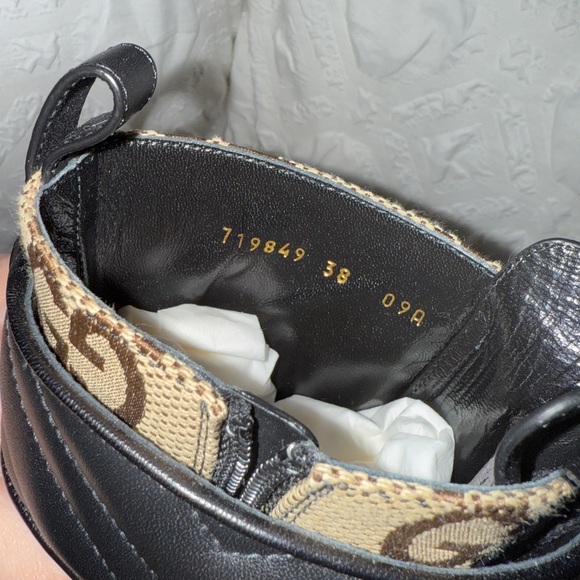 Gucci Women's Black and Beige Ankle Boots - Picture 7 of 8